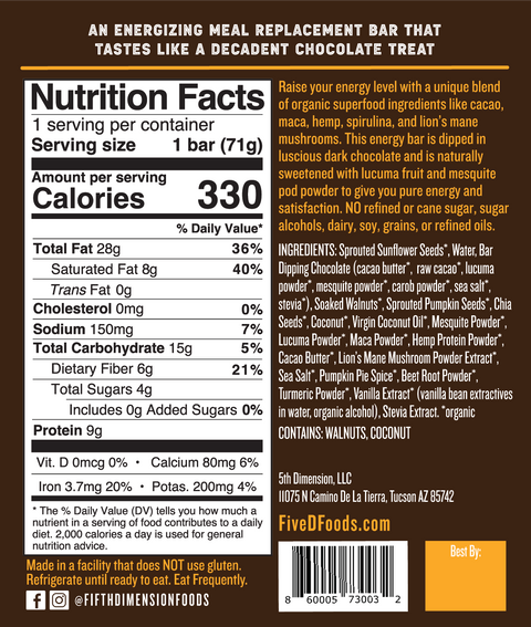 Pumpkin Spice Superfood Bar